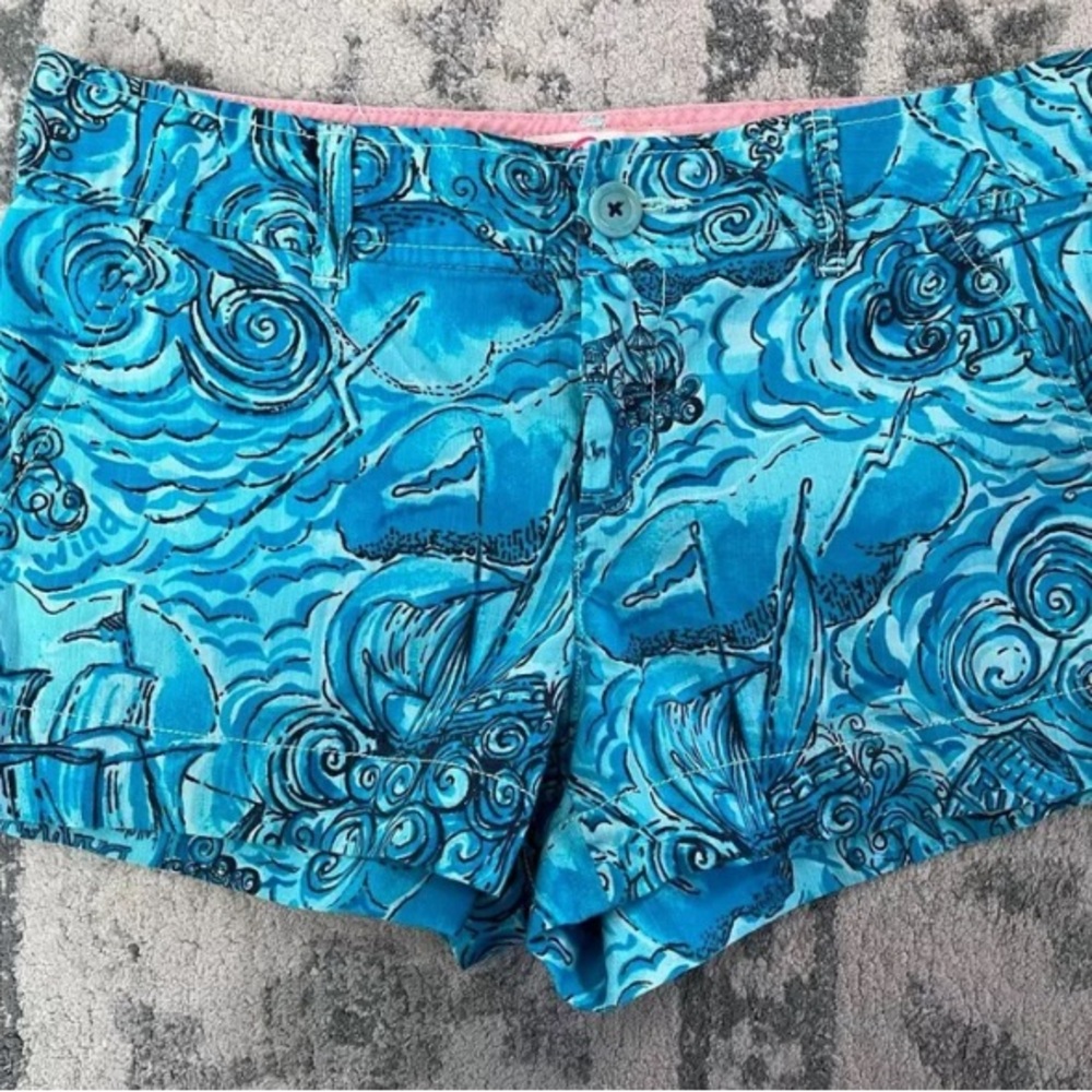 Lilly Pulitzer Dark N Stormy Golslings Rum Walsh Shorts Size 4